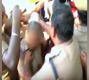 The disturbing incident took place while students were protesting for Anitha (17), who took her life after she was unable to get a medical seat. The cops in the city were attempting to detain the protesters in a waiting bus.  When The News Minute (TNM) which broke the story contacted the AC over the footage, he cried foul.   