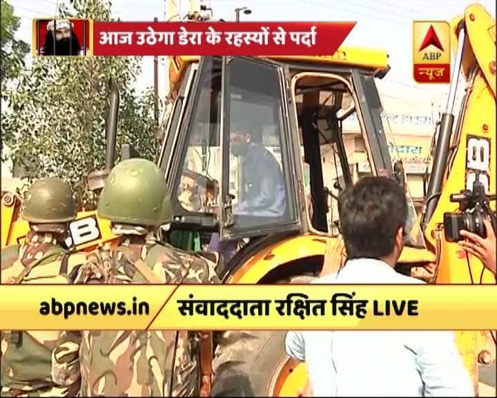 Every team in the search operation has been provided with an iron smith in order to break the locks in the Dera also there are around six to seven common people present in each team serving as witnesses of the search operation and actions being taken place in the Dera. These sixty to seventy people in totality are independent witnesses. JCB machines have also been brought in.