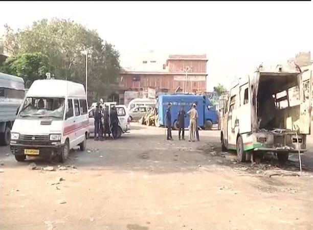 Primarily a policeman hit a person sitting on a motor bike while trying to stop him for a routine vehicle checking in Ramganj police station area. The man tried to run away in order to escape police and was hit with a lathi (baton) 