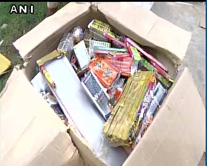 Above are the crackers which were made inside Dera Campus' illegal cracker factory/ ANI Image