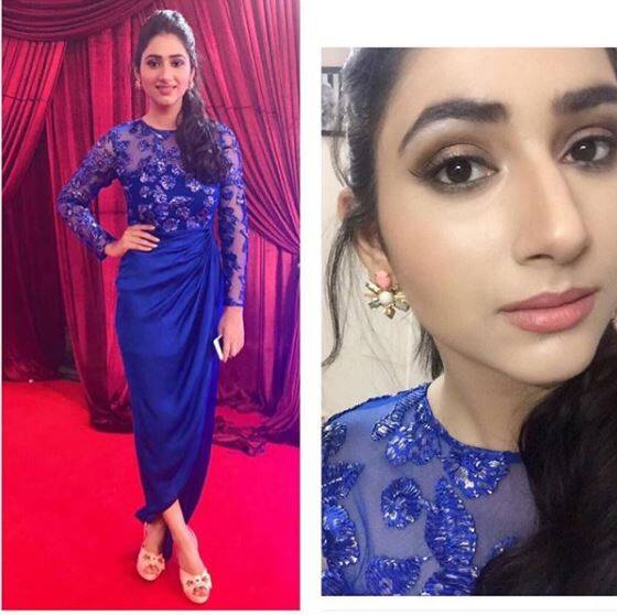Disha Parmar famous for her role as ‘Pankhuri’ in ‘Pyaar Ka Dard Hai Meetha Meetha Pyaara Pyaara’ was seen in a unique blue costume. She looked pretty as always. (Image Courtesy- Instagram)