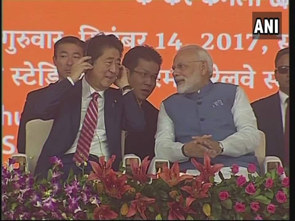 Modi, Abe Lay Foundation Stone For High-Speed Rail Project Modi, Abe Lay Foundation Stone For High-Speed Rail Project