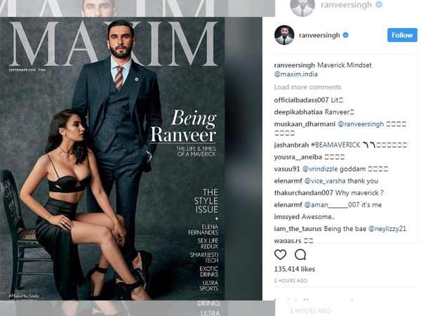 Suited Ranveer Singh looks stunning on the cover of Maxim Suited Ranveer Singh looks stunning on the cover of Maxim