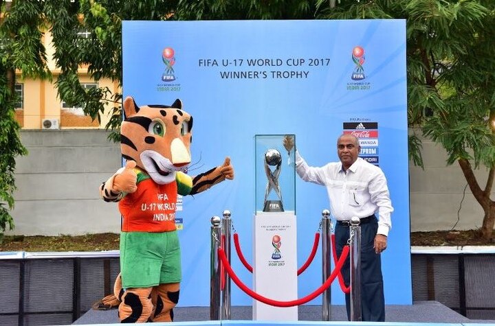FIFA U-17 WC Trophy unveiled in Goa FIFA U-17 WC Trophy unveiled in Goa