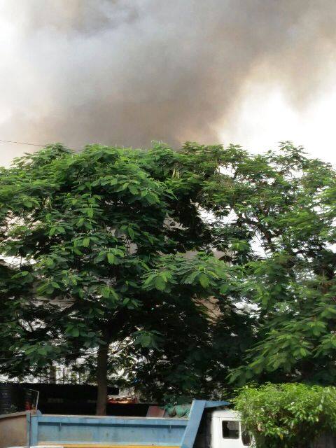 Initial reports say the fire broke out due to some short circuit in electrical wiring. No casualties were reported.