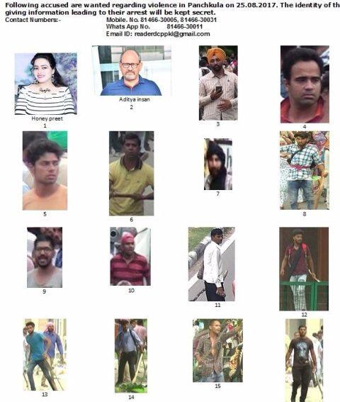 Dera violence: Honeypreet tops most wanted list Dera violence: Honeypreet tops most wanted list