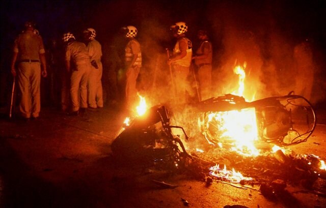 The BHU students have been protesting near the university's main gate since Thursday against the rising eve-teasing incidents on the campus. The trigger was an incident in which a woman student of Arts faculty alleged harassment by three men on a motorcycle inside the campus while she was returning to her hostel. The three men abused her and fled when she resisted their attempts, according to the complainant. Photo: PTI