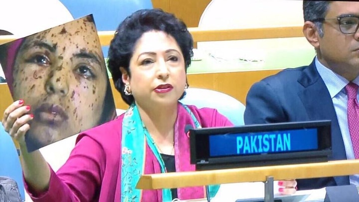 Pakistan diplomat goofs up at UN, labels image of Gaza teen as Kashmir girl's Pakistan diplomat goofs up at UN, labels image of Gaza teen as Kashmir girl's