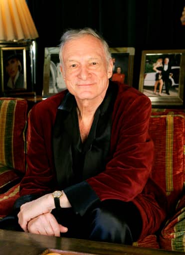 FILE - In this April 7, 2006 file photo, Playboy founder Hugh Hefner is photographed at the Playboy Mansion in the Holmby Hills area of Los Angeles. PIC/AP.