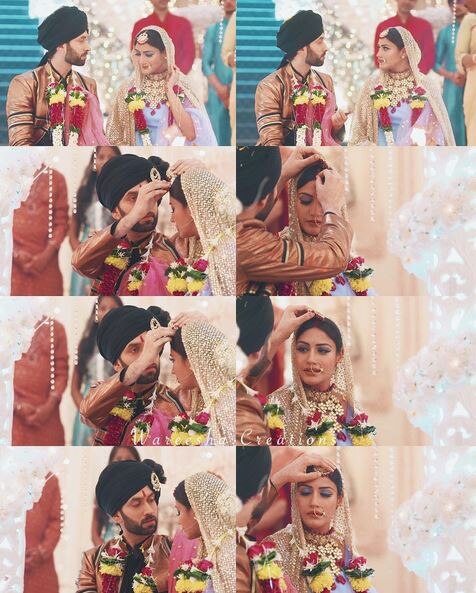 Shivaay makes her wear the mangalsutra and then puts sindoor in her hairline. (Image Courtesy - Instagram)
