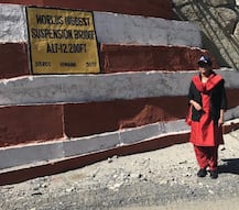 Defence Minister Nirmala Sitharaman visits Siachen, inaugurates bridge on river Shyok