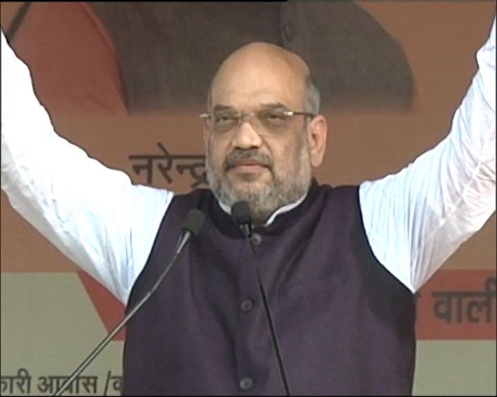 Congress is asking what Modiji has done in last 3 years. I would say he has brought 106 yojanas for common man, poor and women. We have a PM who can speak unlike yours. Our soldiers took revenge with surgical strike. Remove your Italian specs, Rahul Gandhi: Amit Shah.