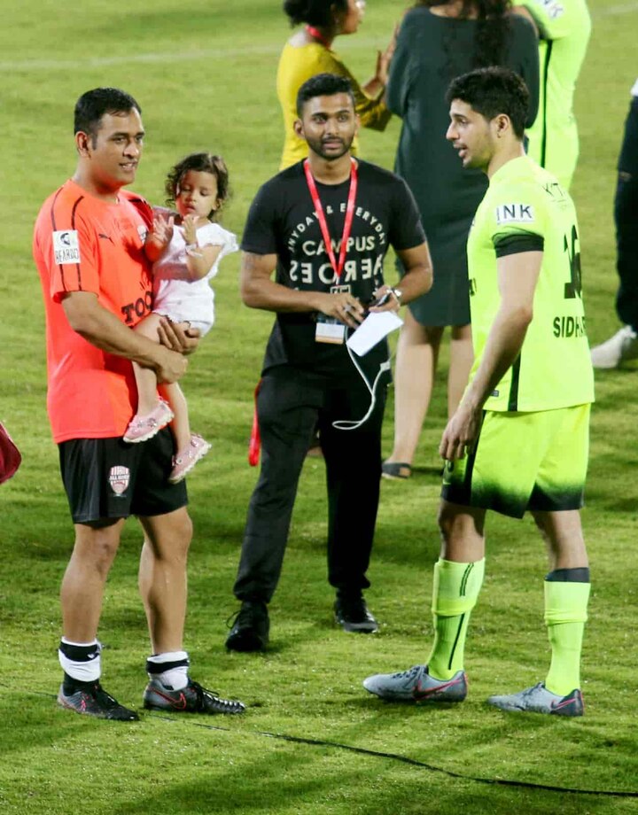 But the moment of the day definitely belonged to Ziva Dhoni, who accompanied her father and was seen running around in the ground.