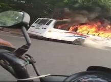 Delhi: Close shave for students as school bus catches fire 