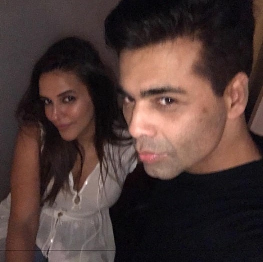 Neha Dhupia and Karan Johar(Image- Instagram @karanjohar)