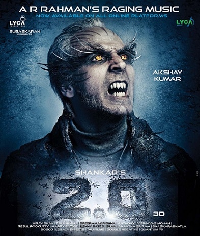 Akshay Kumar looks SCARY in '2.0' latest poster Akshay Kumar looks scary in ‘2.0’ latest poster