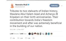 PM Modi pays tribute to Azad, Kripalani