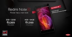 Redmi Note 4: ₹1,000 permanent price drop