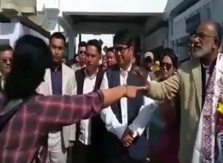 Woman blasts Union Minister KJ Alphons at Imphal airport, watch video Union Minister KJ Alphons gets an earful from a distressed mourner at Imphal airport