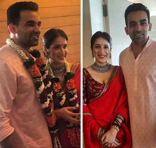 Indian cricketer Zaheer Khan and 'Chak De! India' actress Sagarika Ghatge recently got married in a court and grand function was also awaited/Image- Fotocorp