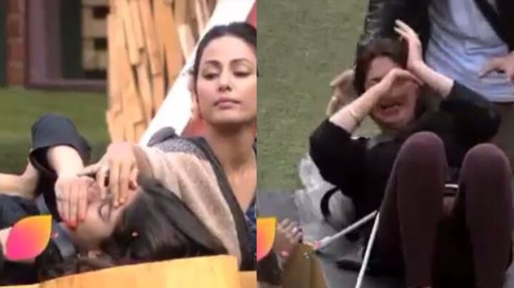 BIGG BOSS 11 LUXURY BUDGET TASK: Hina Khan puts CHILLY POWDER in Bandagi’s eyes BIGG BOSS 11 LUXURY BUDGET TASK: Hina Khan puts CHILLY POWDER in Bandagi’s eyes