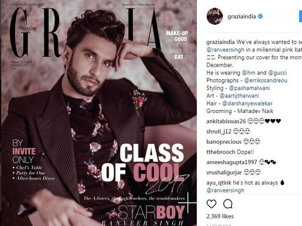 ‘Starboy’ Ranveer Singh looks dapper on magazine cover 'Starboy' Ranveer Singh looks dapper on magazine cover