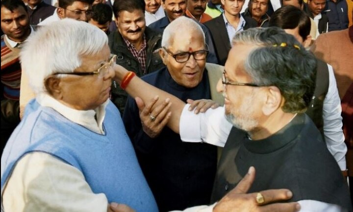 Lalu Prasad Yadav attends Sushil Modi son’s wedding Lalu Yadav attends Sushil Modi son's wedding