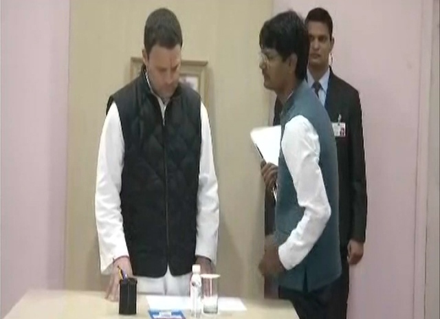 Rahul Gandhi files nomination for top Congress post