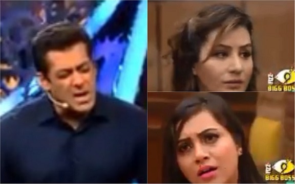 Bigg Boss 11: Salman Khan LASHES OUT at Arshi Khan for DISRESPECTING Shilpa Shinde Bigg Boss 11: Salman Khan LASHES OUT at Arshi Khan for DISRESPECTING Shilpa Shinde