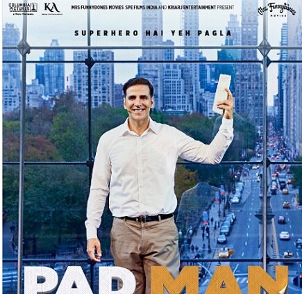 ‘PadMan’ Akshay Kumar breaking period taboo in latest poster 'PadMan' Akshay Kumar breaking period taboo in latest poster