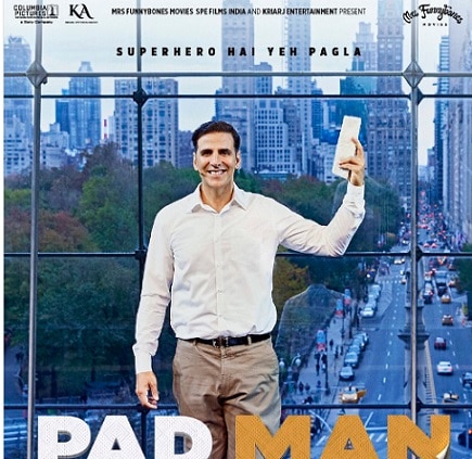 'PadMan' Akshay Kumar breaking period taboo in latest poster ‘PadMan’ Akshay Kumar breaking period taboo in latest poster