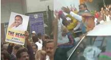 IN PICS: DMK Supporters Celebrate As Acquitted A Raja Reaches Home