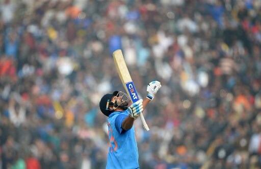 Indian opener Rohit Sharma's third career double hundred in the just-concluded series against Sri Lanka has pushed him up two spots to fifth in the latest ICC ODI Player Rankings among batsmen.