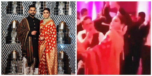 Virat Anushka dance videos from wedding reception in Delhi MUST WATCH: With note in mouth, Anushka sets the dance floor on fire