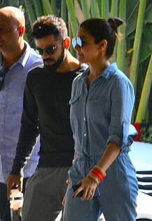 Virat-Anushka spotted hours before their Mumbai reception
