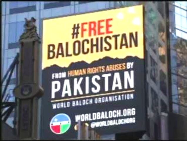 Watch Video: Free Balochistan Campaign Ad Displayed At Times Square Watch Video: Free Balochistan Campaign Ad Displayed At Times Square