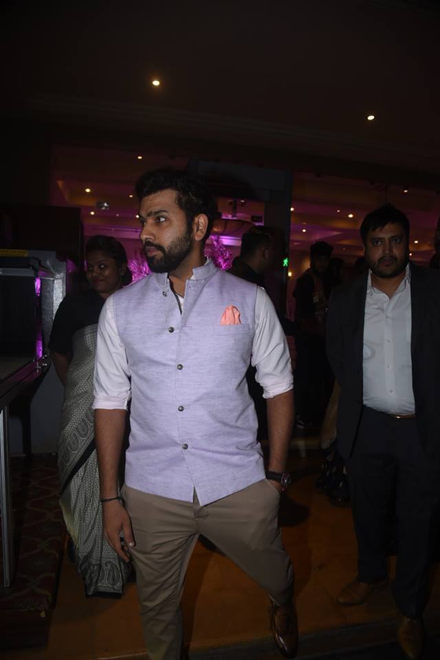 India’s top order batsman and Mumbai Indians skipper Rohit Sharma made it to the ceremony before flying to South Africa with the Indian team.