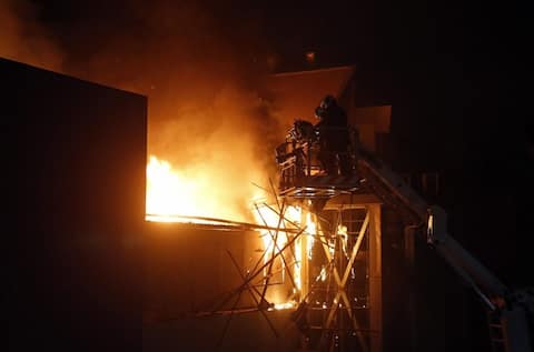 Mumbai: Massive fire breaks out in suburban Andheri; Two fire men hurt