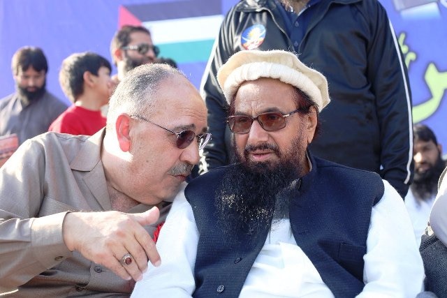 India unhappy with Palestine’s Pakistan envoy sharing dais with Hafiz Saeed Palestine envoy meets terrorist Hafiz Saeed in Pak after India votes in its favour in UN