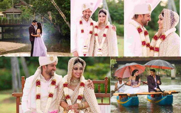 Aftab Shivdasani and Nin Dusanj: Bollywood actor Aftab Shivdasani got married in a traditional style to the woman of her dreams Nin Dusanj. Although Aftab and Nin had a registered marriage in year 2014 but they never had a traditional wedding. Well, better late than never, they got married again in tradition Indian style in Sri Lanka./ Image:Instagram