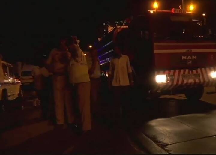 Mumbai: A fire broke out at a film studio in suburban Kanjur Marg (West) today evening, police said. (IMAGE: ANI)