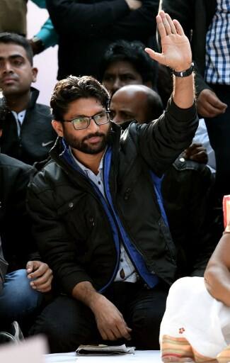 Mevani who was also joined by JNU student-wing leaders Kanhaiyya Kumar and Umar Khalid said he will stand guard against the politics of hatred and stick to constitutional values and the 