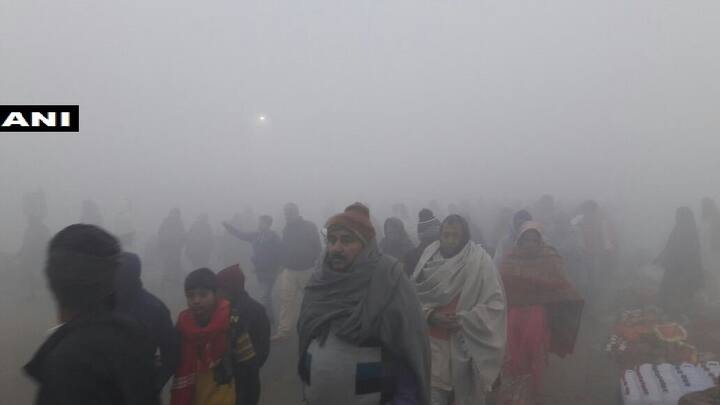 It is one of the few ancient Hindu festivals that has been observed according to solar cycles. Caption: Devotees take dip in Triveni Sangam in Allahabad amidst dense fog