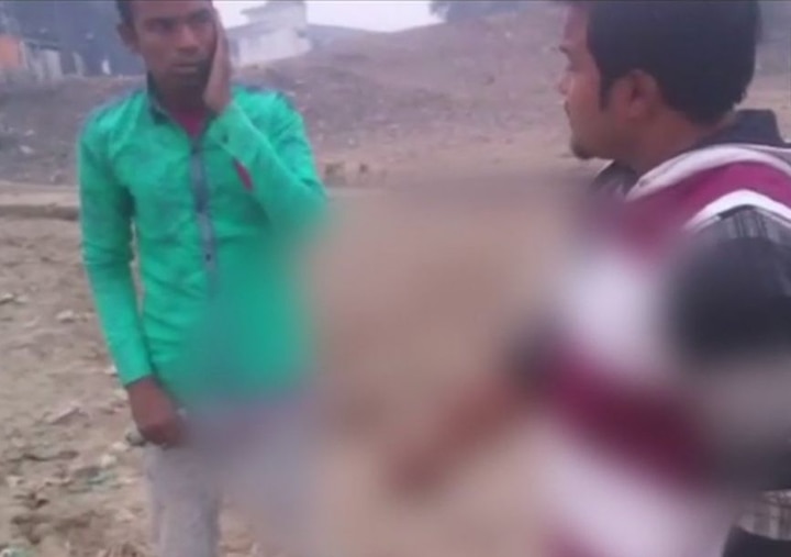 Uttar Pradesh: Video captures men beating people for defecating in open Uttar Pradesh: Video captures men beating people for defecating in open