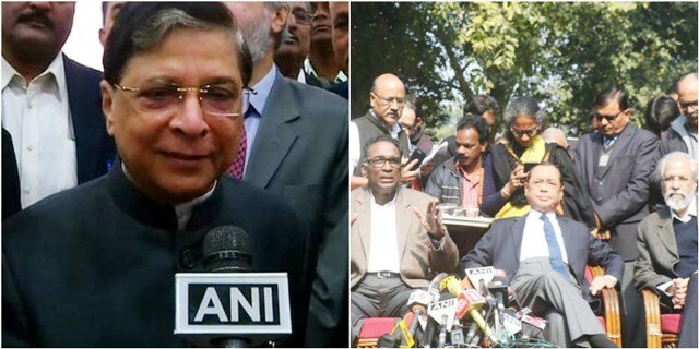 CJI Dipak Misra meets four dissenting Supreme Court judges 'Constructive meeting' held between CJI Dipak Misra and four dissenting SC judges