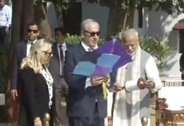 LIVE: PM Narendra Modi, Benjamin Netanyahu’s roadshow begins in Ahmedabad LIVE: PM Modi and Israel PM Netanyahu fly kite at Sabarmati Ashram