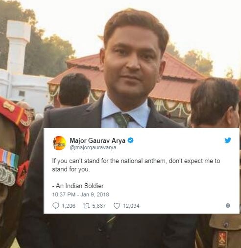 Netizens lash out at soldier for his Tweet against recent National Anthem rule Netizens lash out at soldier for his Tweet against recent National Anthem rule