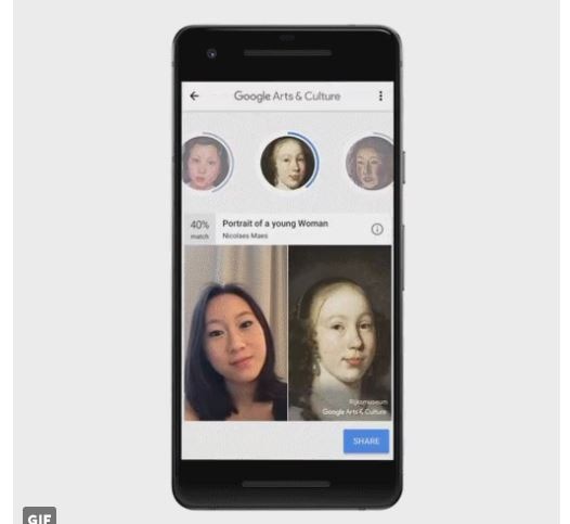 Indian users can also use “Google Arts & Play” app feature to finds museum portraits that they look like Indian users can also use “Google Arts & Culture” app feature to find museum portraits they look like