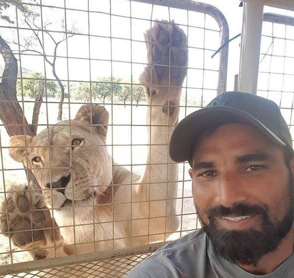 Selfie time for pacer Mohammed Shami.