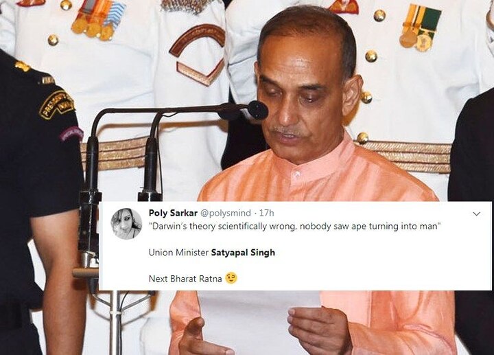 BJP Minister challenges Darwin’s theory of evolution, says nobody saw apes turning into man,Twitter can’t stop laughing at this BJP Minister challenges Darwin's theory of evolution, says nobody saw apes turning into man,Twitter can't stop laughing at this